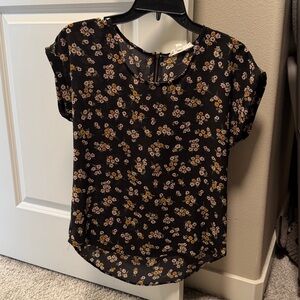 Hippie Rose Black Floral Top